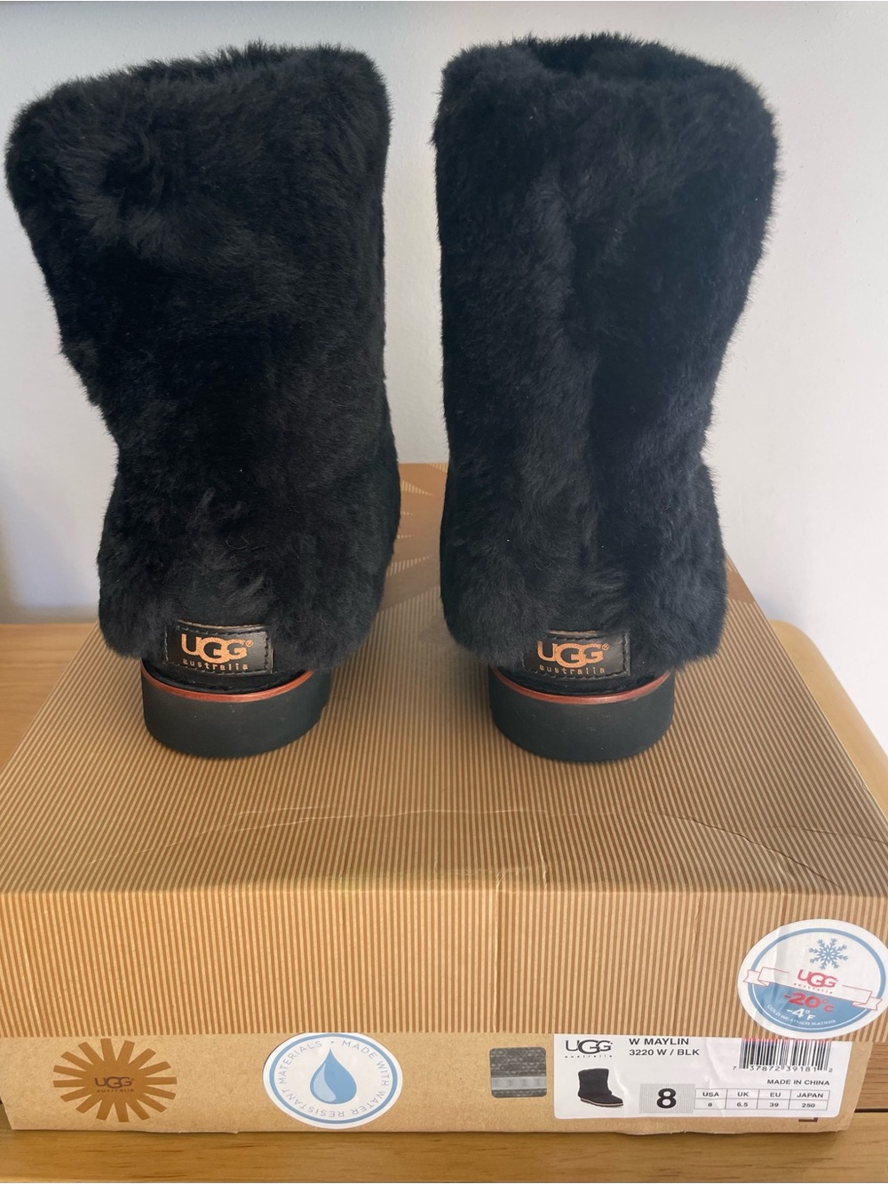 MAYLIN UGG Black Plush Shearling Boots